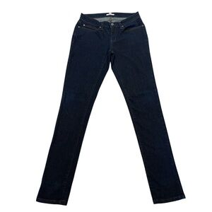 Eileen Fisher Skinny Jeans Size 2 Dark Wash Low Rise Stretch Denim USA Made